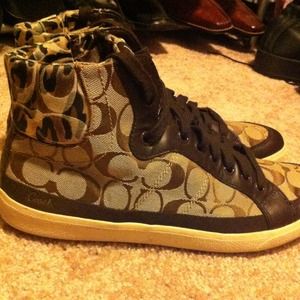 Reduced!!! $45 firm Authentic COACH high tops.