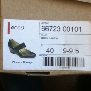 Ecco black leather size 40 or us 9-9.5