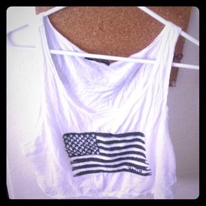 American flag crop top