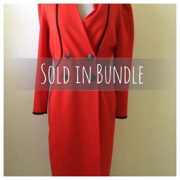 Hold Vintage orange dress winter size 6-8