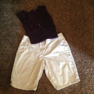 Ann Taylor LOFT khaki Bermuda shorts
