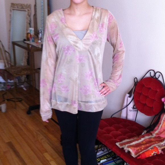 Sheer floral top