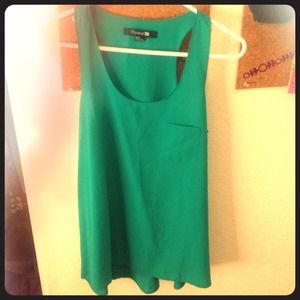 Teal thin strap tank