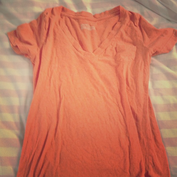 Sunset Orange V neck