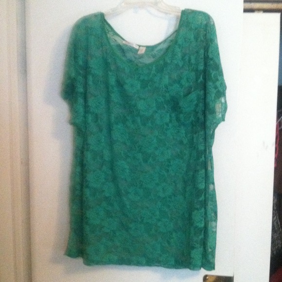 Green lace shirt