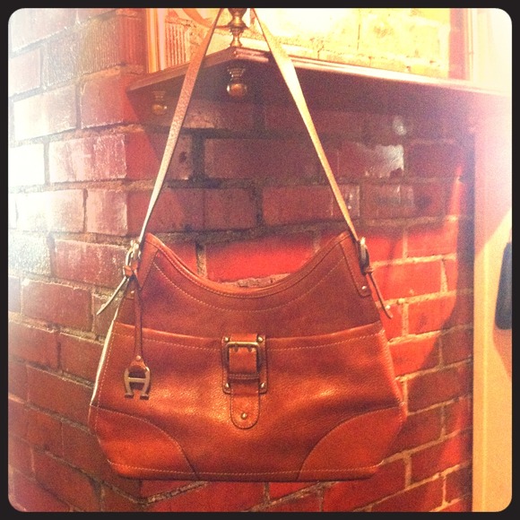 Etienne Aigner Cognac leather shoulder bag