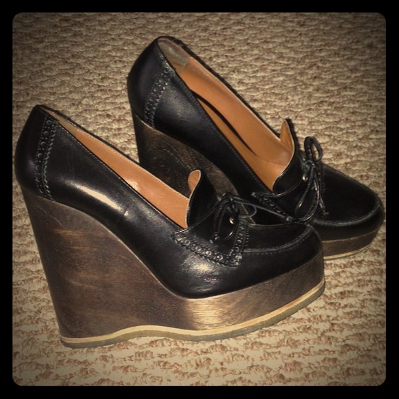Jill Stuart Platform Oxford Wedges - Picture 1 of 2