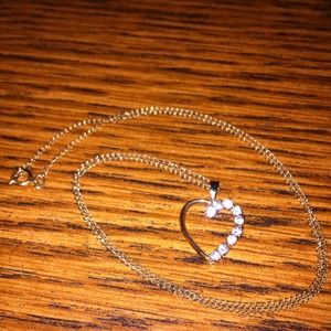 12k gold necklace and heart pendant