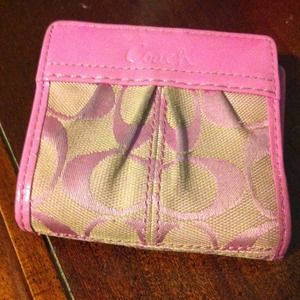 Pink coach wallet