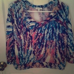 Feather printed shirt