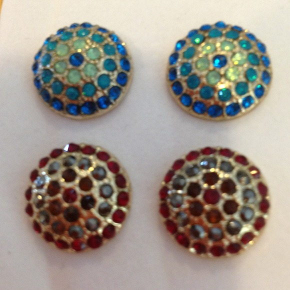 Reduced 🎉2 pairs mosaic detail earrings - Picture 3 of 3