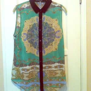 *SOLD Tribal Collar Shirt
