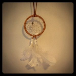 Dream catcher with cross and dove