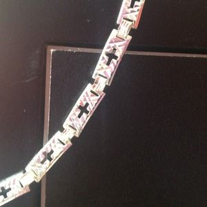 Silver cross bracelet