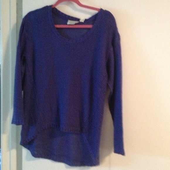 RD Style purple hi-lo sweater