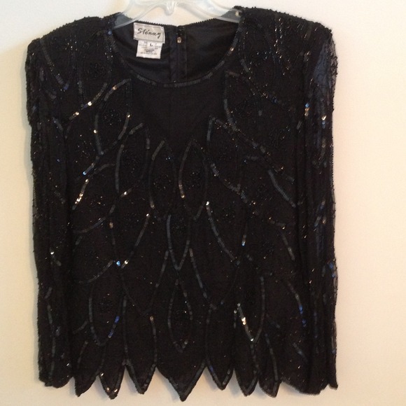 Stenay Beaded and Sequined Blouse