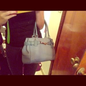 Blue leather coach handbag <>TRADED<>
