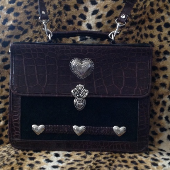 Black and Brown Over the Shoulder Handbag