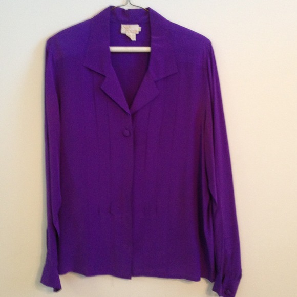 100% Silk Long Sleeve Blouse