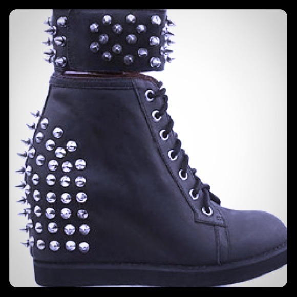 Spiked Jeffrey Campbell Combat Boots "Medusa"