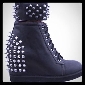 Spiked Jeffrey Campbell Combat Boots "Medusa"