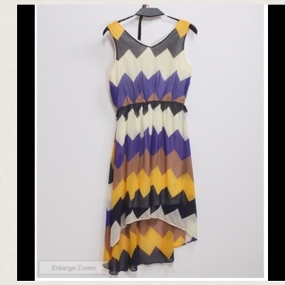 🌟Host Pick Hi-lo belted chevron dress cinch waist - Picture 3 of 3