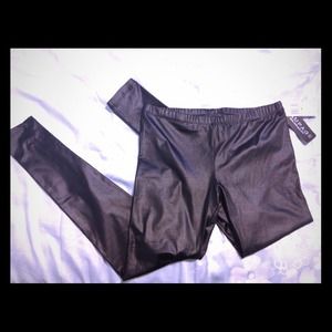 Black Leather Looking Leggings