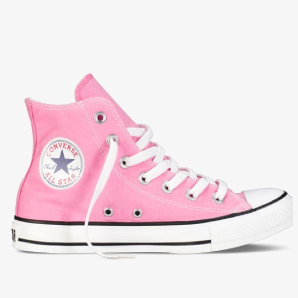 Pink high top converse