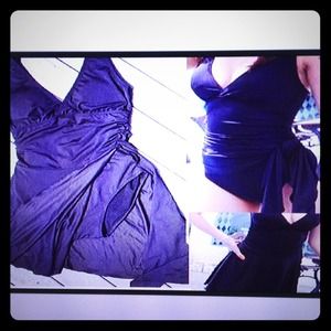 One piece bathing suit with built in skirt