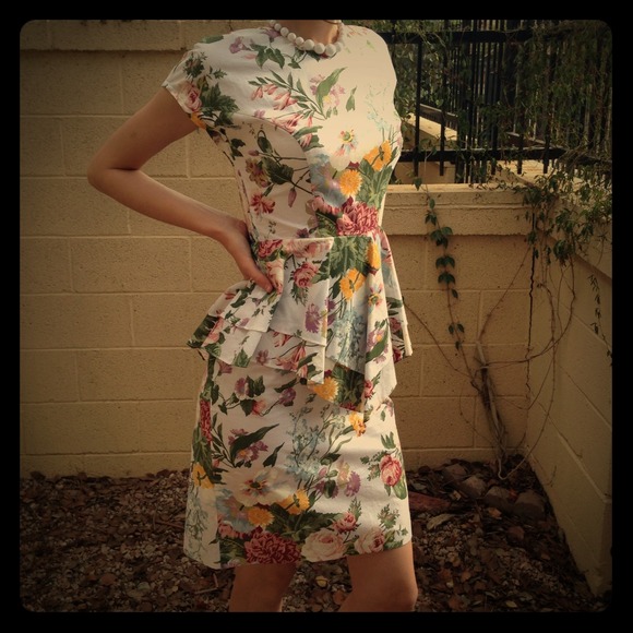Gorgeous Peplum Floral Dress