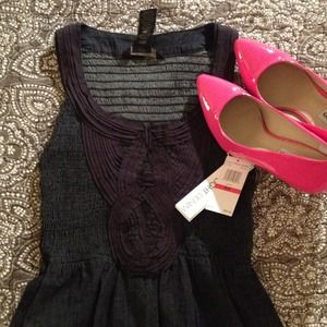 Lightweight Denim fit&flare dress