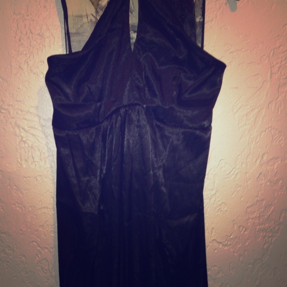 Satin Keyhole Neck Halter Dress NWT Size 16