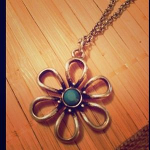 Turquoise Flower Necklace