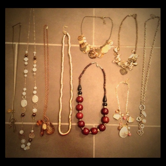 Gold and Brown Necklaces