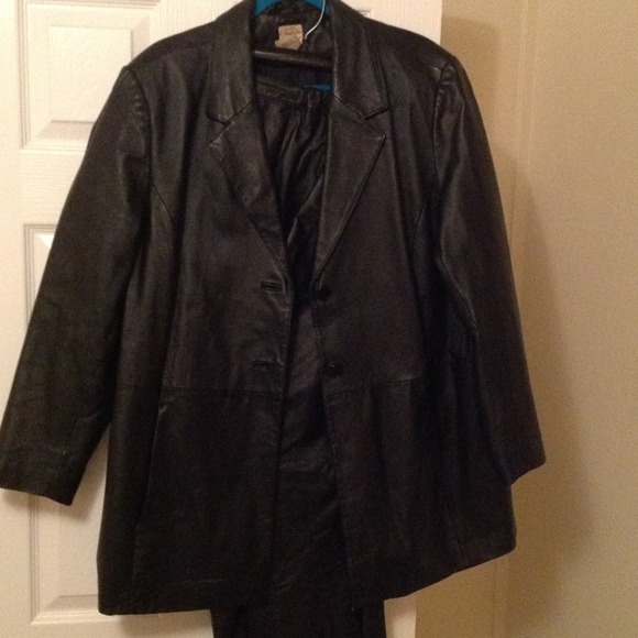 Leather Blazer & Pants