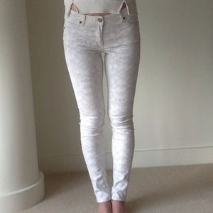 Snake print jeans