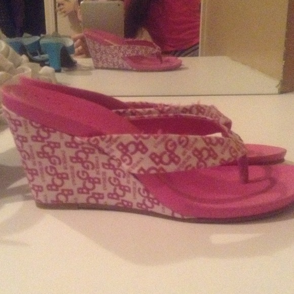 Pink thong sandal wedge - Picture 2 of 3
