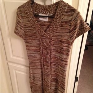 Brown sweater dress