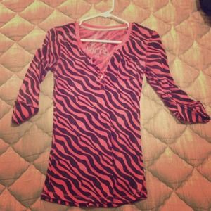 Pink zebra shirt