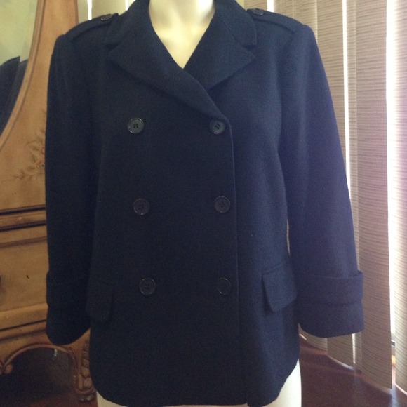 100% wool navy blue jacket
