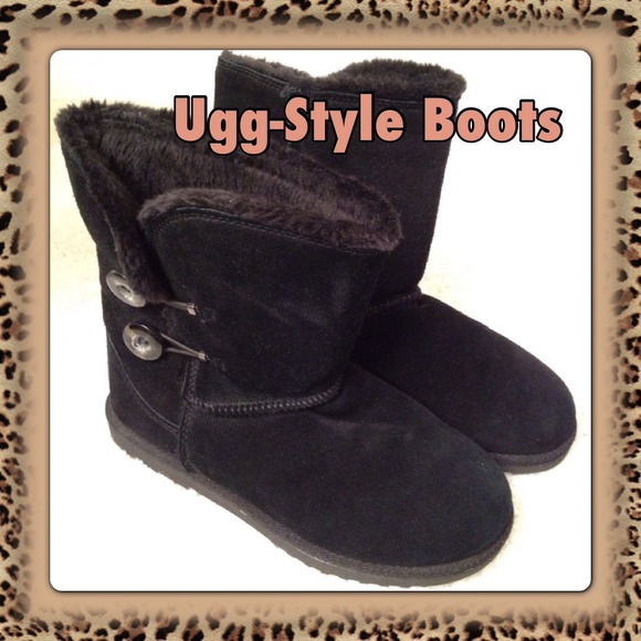 Xhilaration Boots - Ugg-Style Faux Suede Short Boots