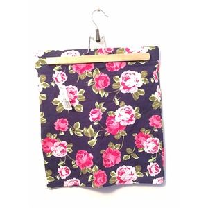 Floral Body Con Mini Skirt