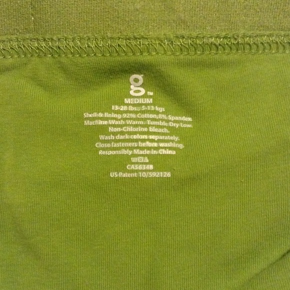 GDiaper cloth in green with refill - Picture 3 of 4