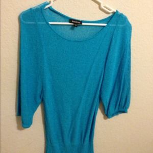 Bebe mesh top in blue. S