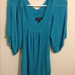 Bebe mesh top with bell sleeves