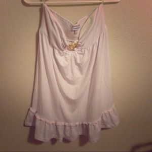 Bebe beach cover up dress in white