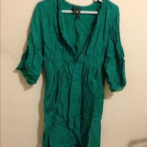 Mango shirt dress in green