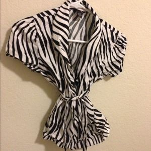 Guess zebra print blazer - NWOT