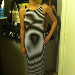 Striped bodycon cut out dress 👗