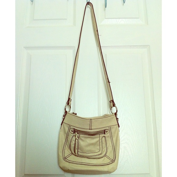 💐 Black Rivet Leather Crossbody Tote Bag